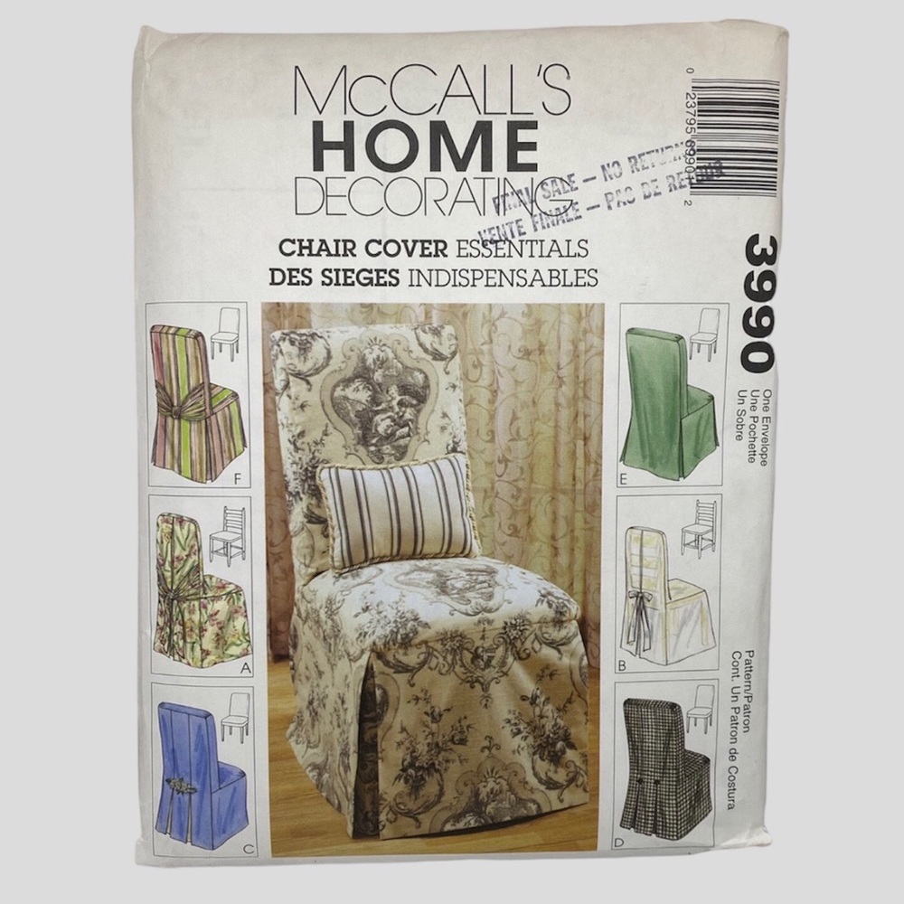 🪡 McCall’s Home Decorating Sewing Pattern 3990